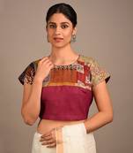 Multi Vintage Silk Kantha Patch Work Blouse