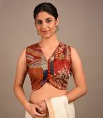 Multi Vintage Silk Kantha Patch Work Blouse