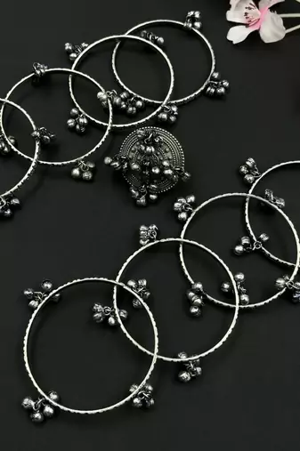 Ghunghroo Bangles with Ring