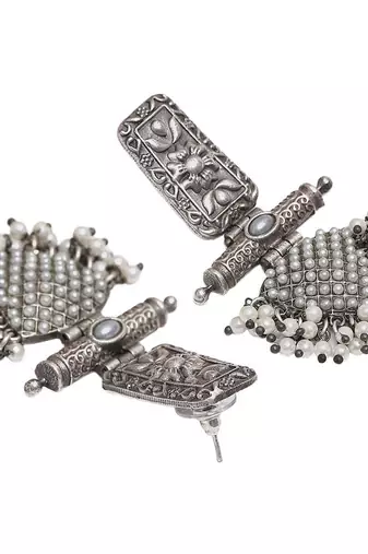 Stylish Oxidized Earrings with pearls