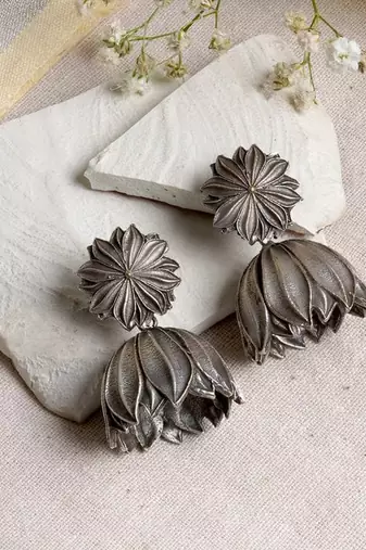Antique Floral Jhumki