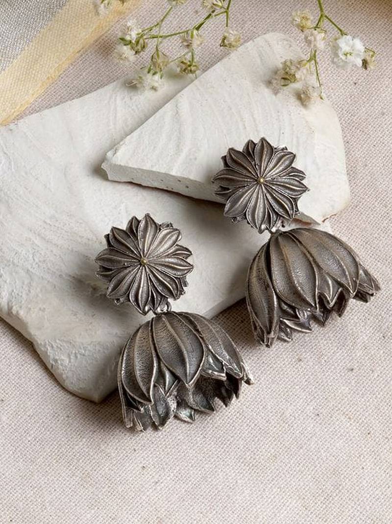 Antique Floral Jhumki