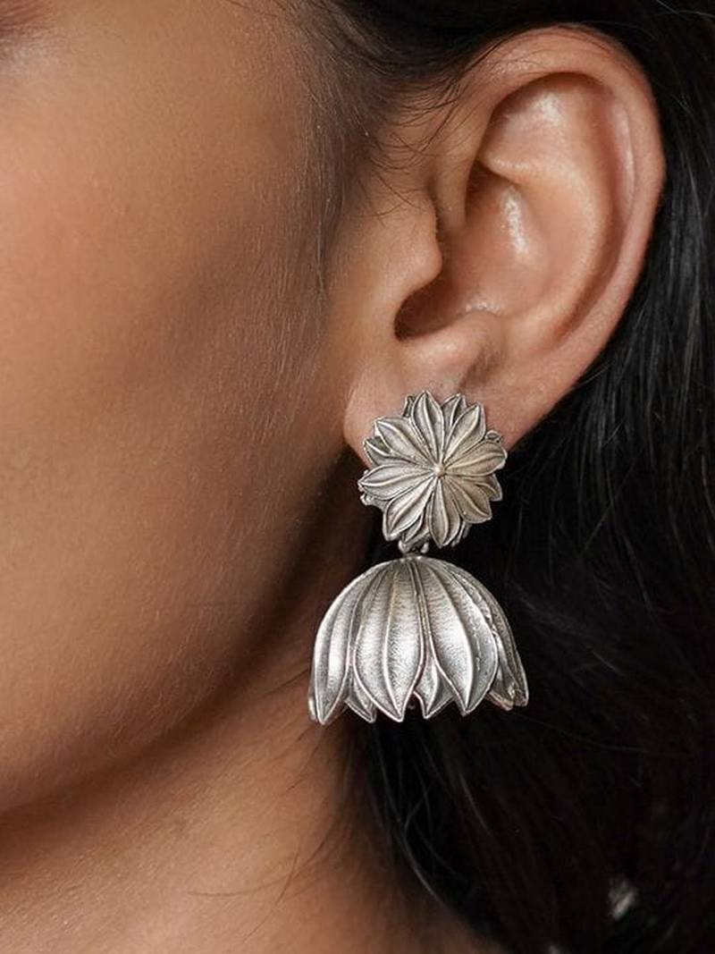 Antique Floral Jhumki