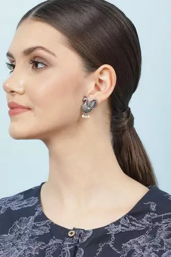 Peacock Stud Earrings