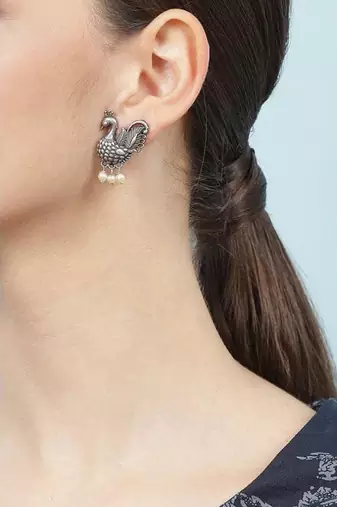 Peacock Stud Earrings