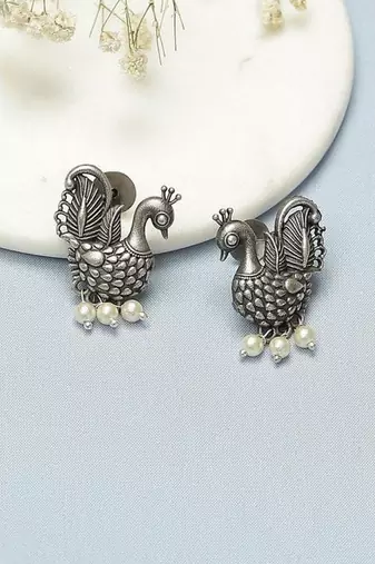 Peacock Stud Earrings