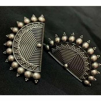 OXIDISED JHUMKI NECKLACE WITH EARRINGS 1