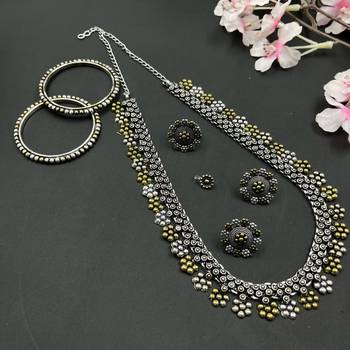DUALTONE LONG NECKLACE SET COMBO 1