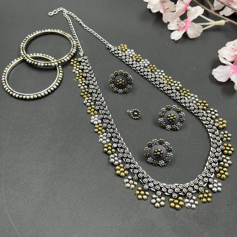 DUALTONE LONG NECKLACE SET COMBO