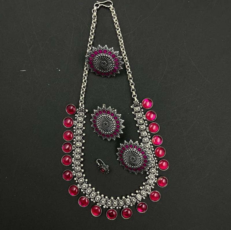 Magentha Pink Choker set Combo