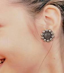 Dual Tone Stud Earrings