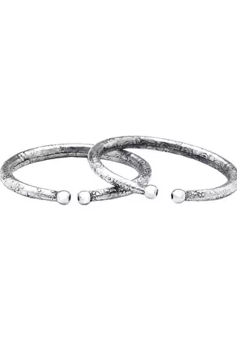 Silver Plated Tribal Anklet Kada