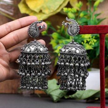 Beautiful Peacock Long Jhumka 2