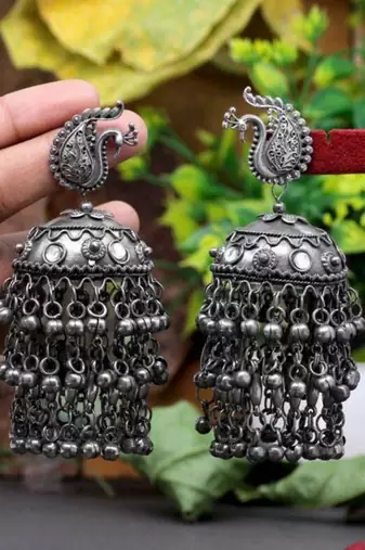 Beautiful Peacock Long Jhumka