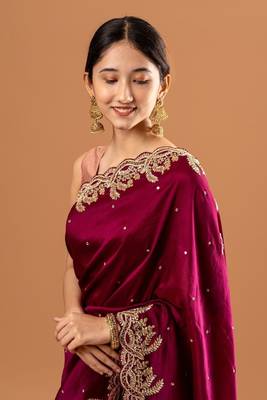 Red Colour Trending Most Demanded Heavy Rangoli Silk Embroidery Work Saree With Blouse 3