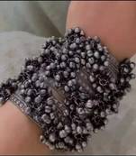 Black polish Ghungroo bangles set