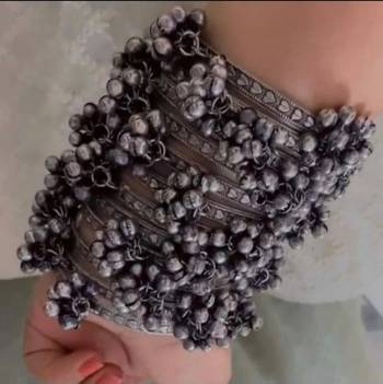 Black polish Ghungroo bangles set 2