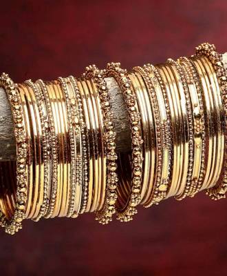 Golden Bangle set of 20 3