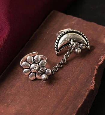 Oxidised Double Ring 2