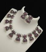 Jhumki Stone Necklace