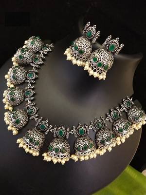 Jhumki Stone Necklace 2