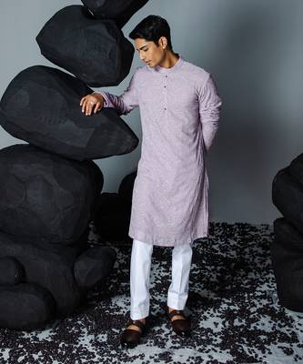 Misty lilac kurta set 2