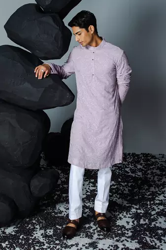 Misty lilac kurta set