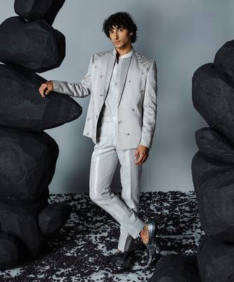 Grey chrome jacket set 2
