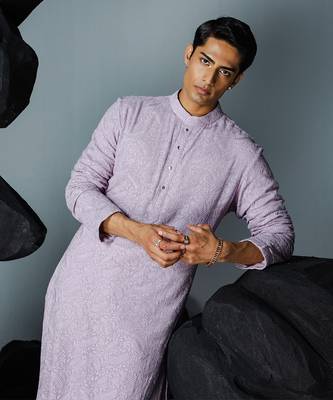 Misty lilac kurta set 3