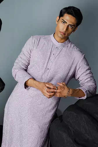 Misty lilac kurta set