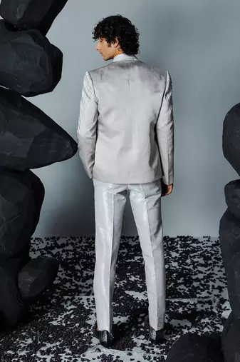 Grey chrome jacket set