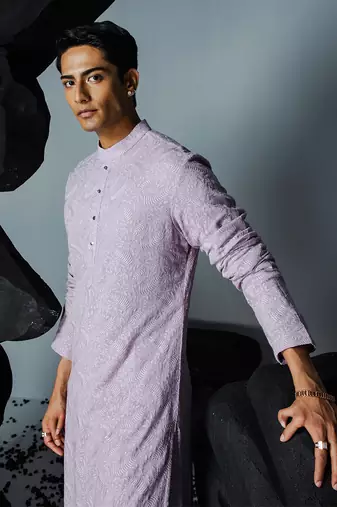 Misty lilac kurta set
