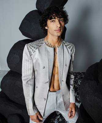 Grey chrome jacket set 4