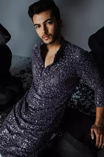 Deep purple sitaara kurta set
