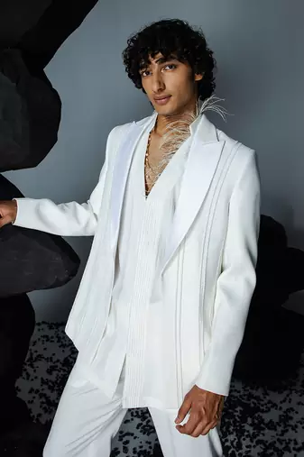 Ivory charm jacket set