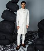 Ivory eternal sleeveless sherwani set