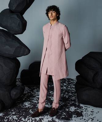 Rose brown rosebrown kurta shrug set 2