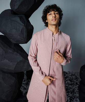 Rose brown rosebrown kurta shrug set 4