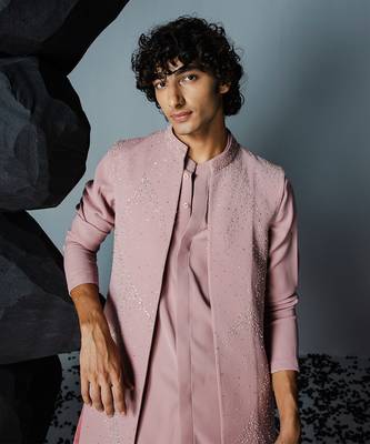 Rose brown rosebrown kurta shrug set 5
