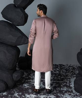 Mauve leaf kurta set 2