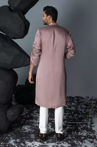 Mauve leaf kurta set