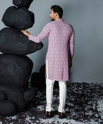 Lavender chaand bali kurta set 3