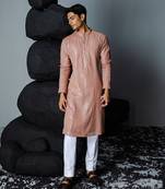 Rose brown trance kurta set