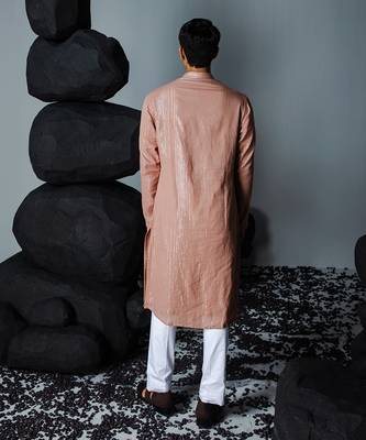 Rose brown trance kurta set 2