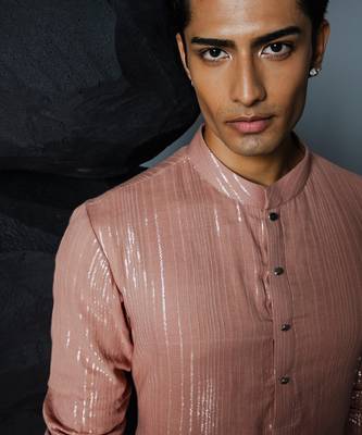 Rose brown trance kurta set 4