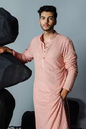 Peach bagh kurta set