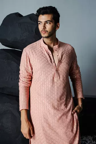 Peach bagh kurta set