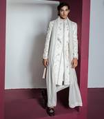 Off white gul sherwani set