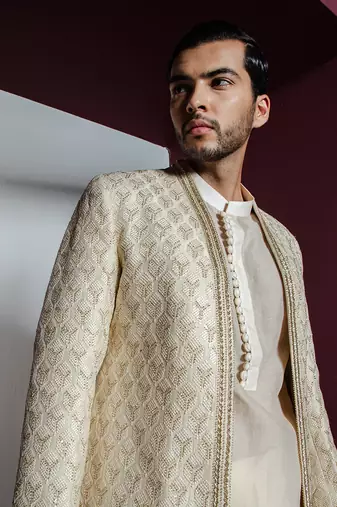 Cream moondust jacket set