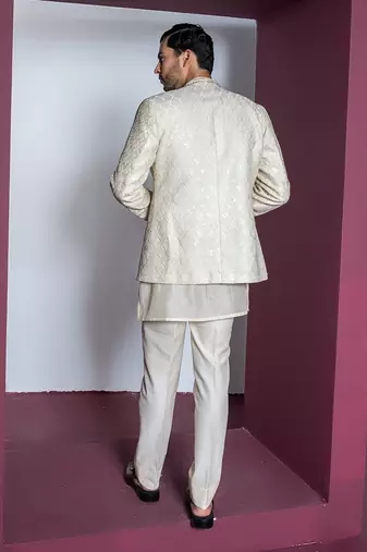 Cream moondust jacket set